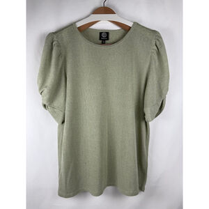 Women's Bobeau Green Puff Sleeve Top XL